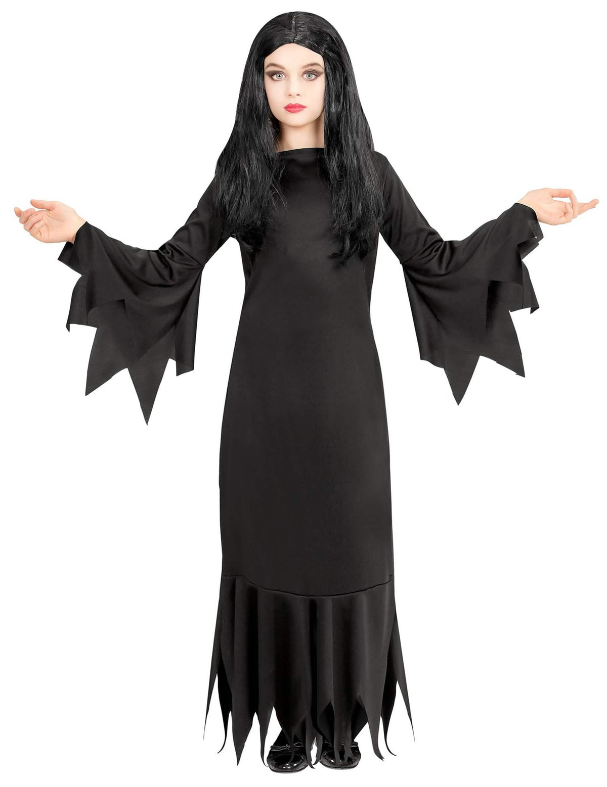 Frontansicht des Gothic-Kinderkostüms