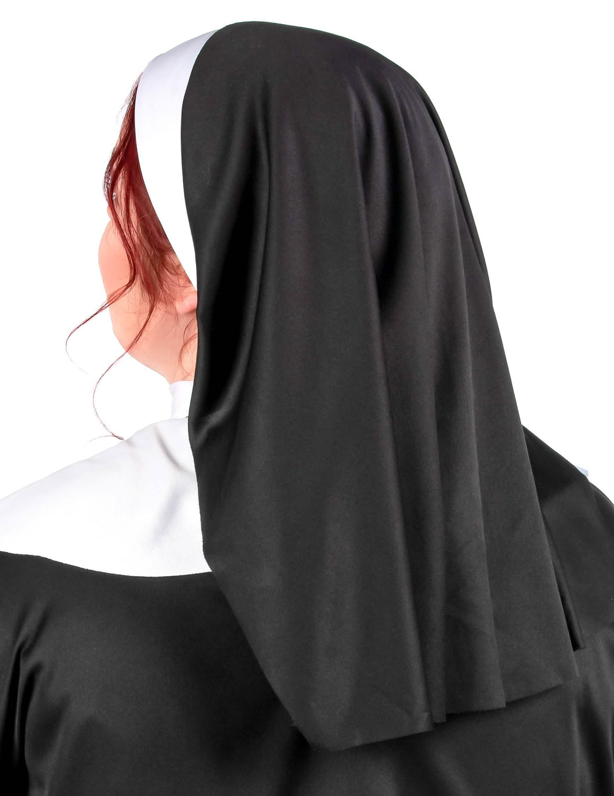 Nonnen-Kostüm in Übergröße Damenkostüm für Karneval schwarz-weiss