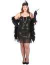 Plus Size Charlestonkostüm für Damen schwarz