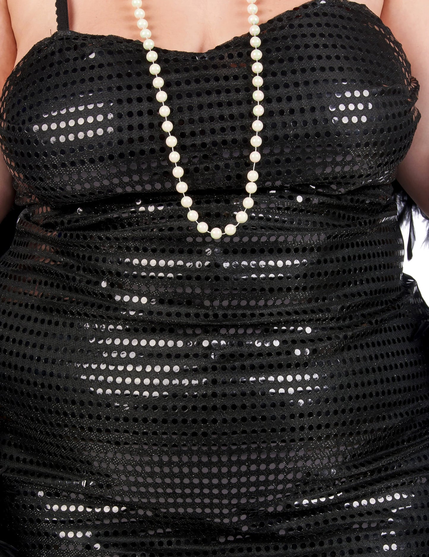Plus Size Charlestonkostüm für Damen schwarz