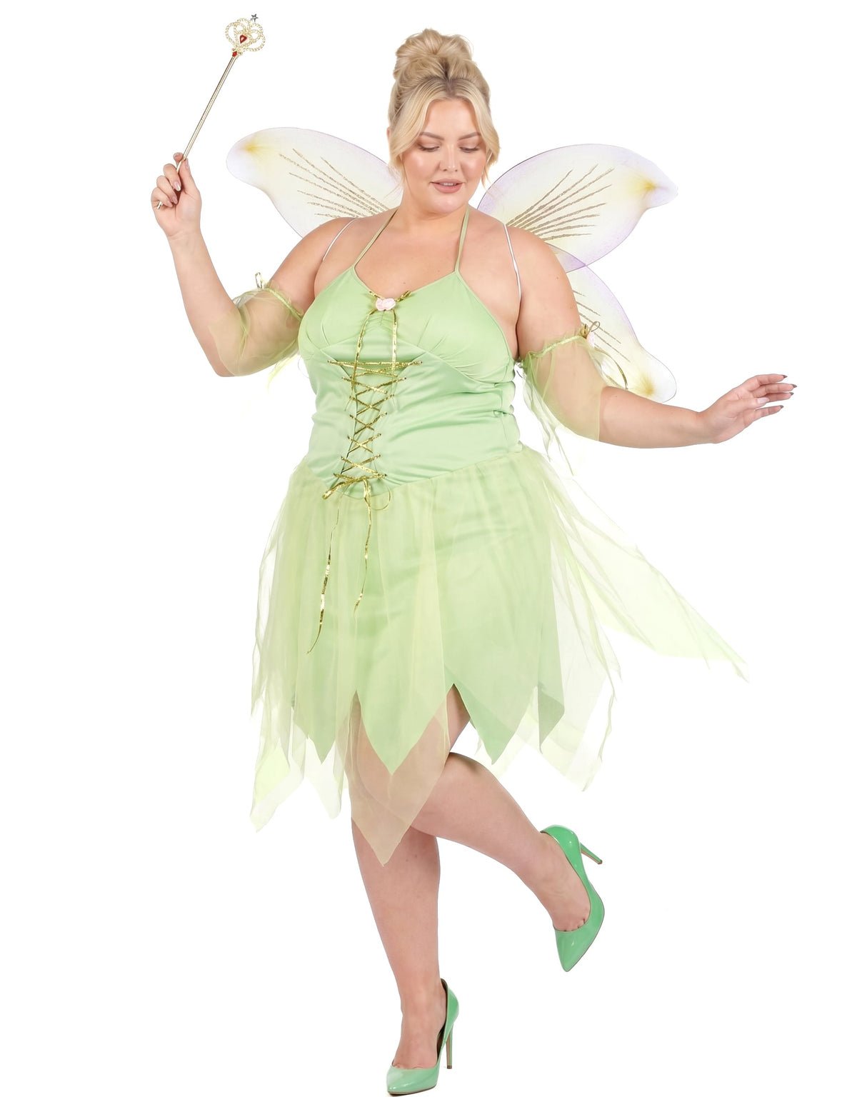 Sexy Grünes Feen Kostüm in Plus Size