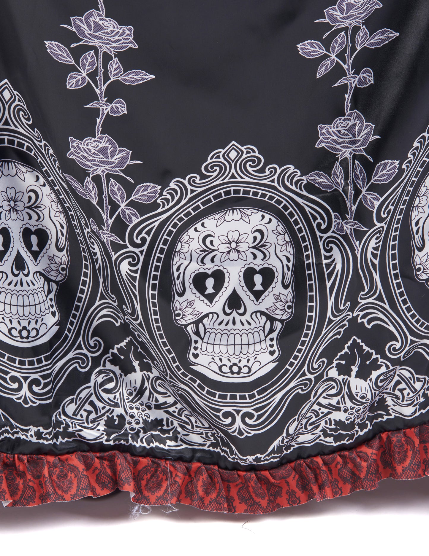 Dia de los muertos Damenkostüm in Übergröße für Frauen schwarz