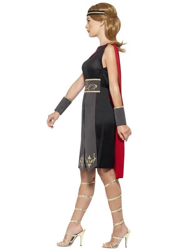 Seitenansicht des Gladiatorin-Kostüms für Damen
