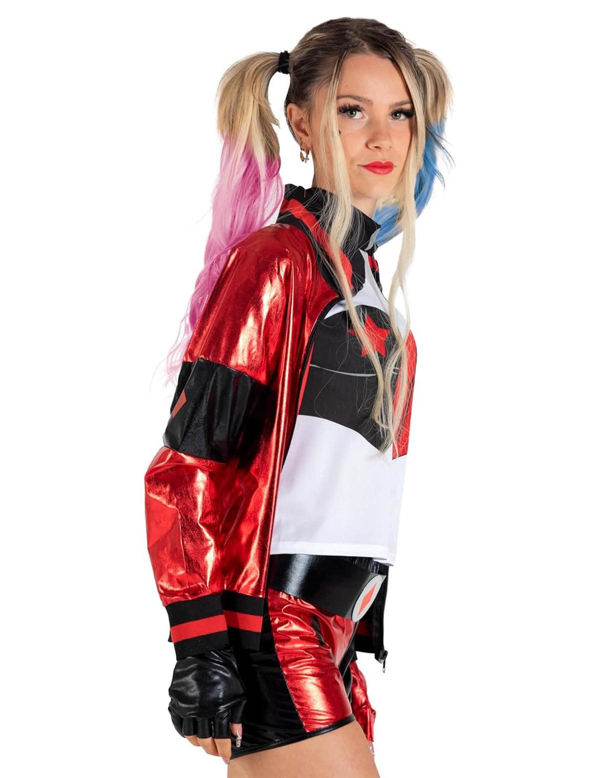 Vue de profil du déguisement Harley Quinn™ pour fille