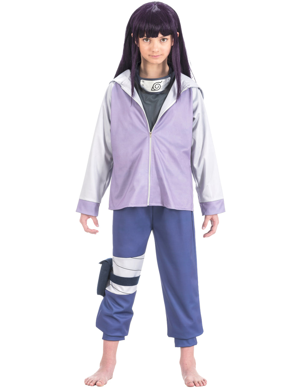 Déguisement Hinata Naruto™ pour fille mauve et bleu avec veste et pantalon