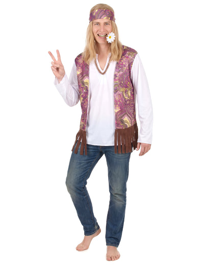 Lässiges Hippie-Herrenkostüm bunt