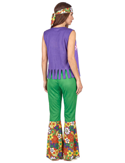Grünes Hippie Kostüm für Damen