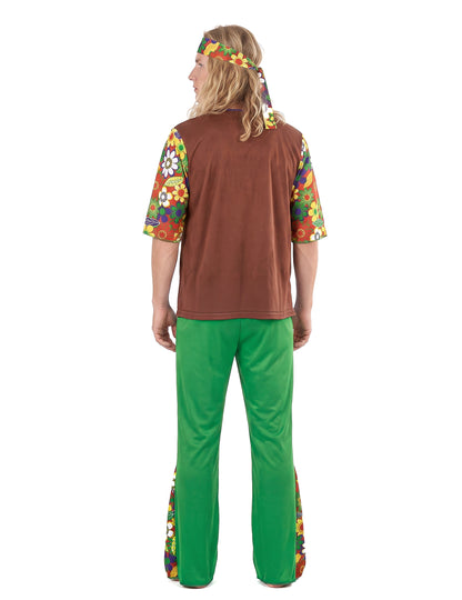 Grünes Hippiekostüm für Herren