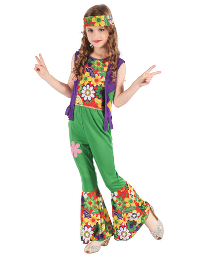 Hippie Kostüm Flower Power für Mädchen