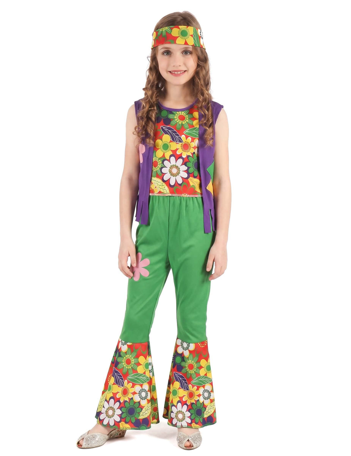 Hippie Kostüm Flower Power für Mädchen