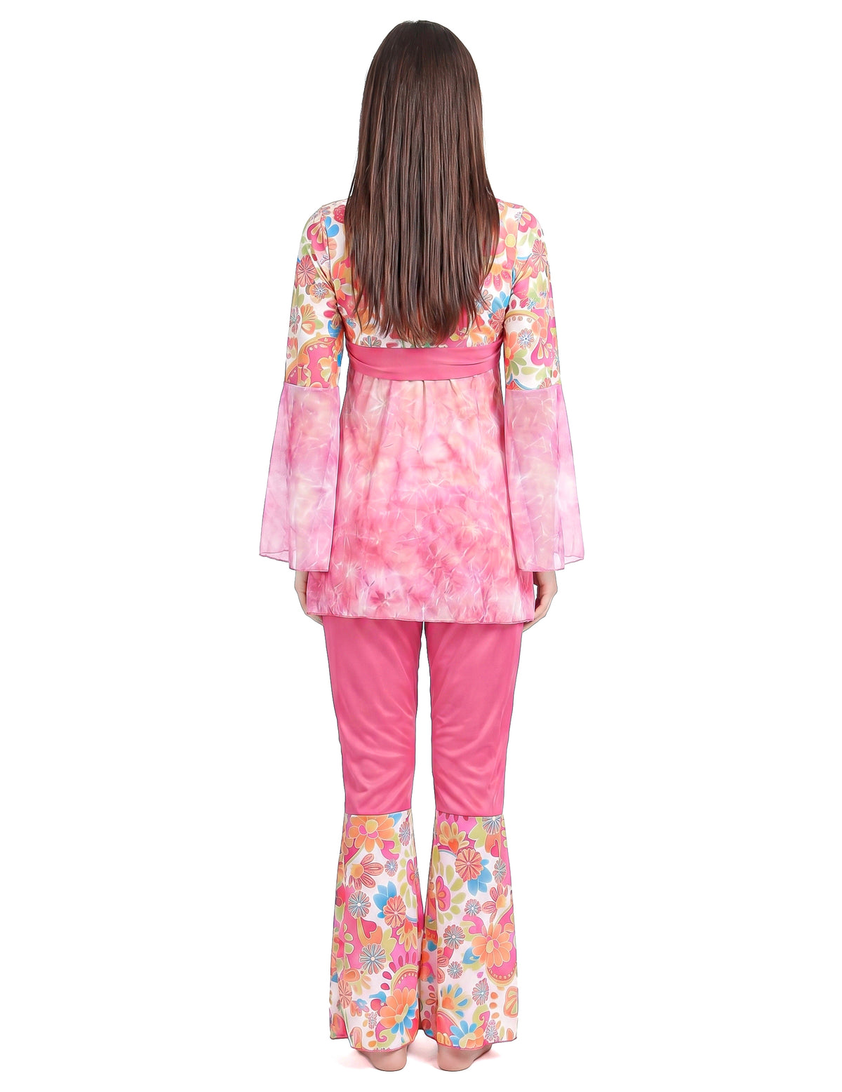 Hippiekostüm für Damen pink