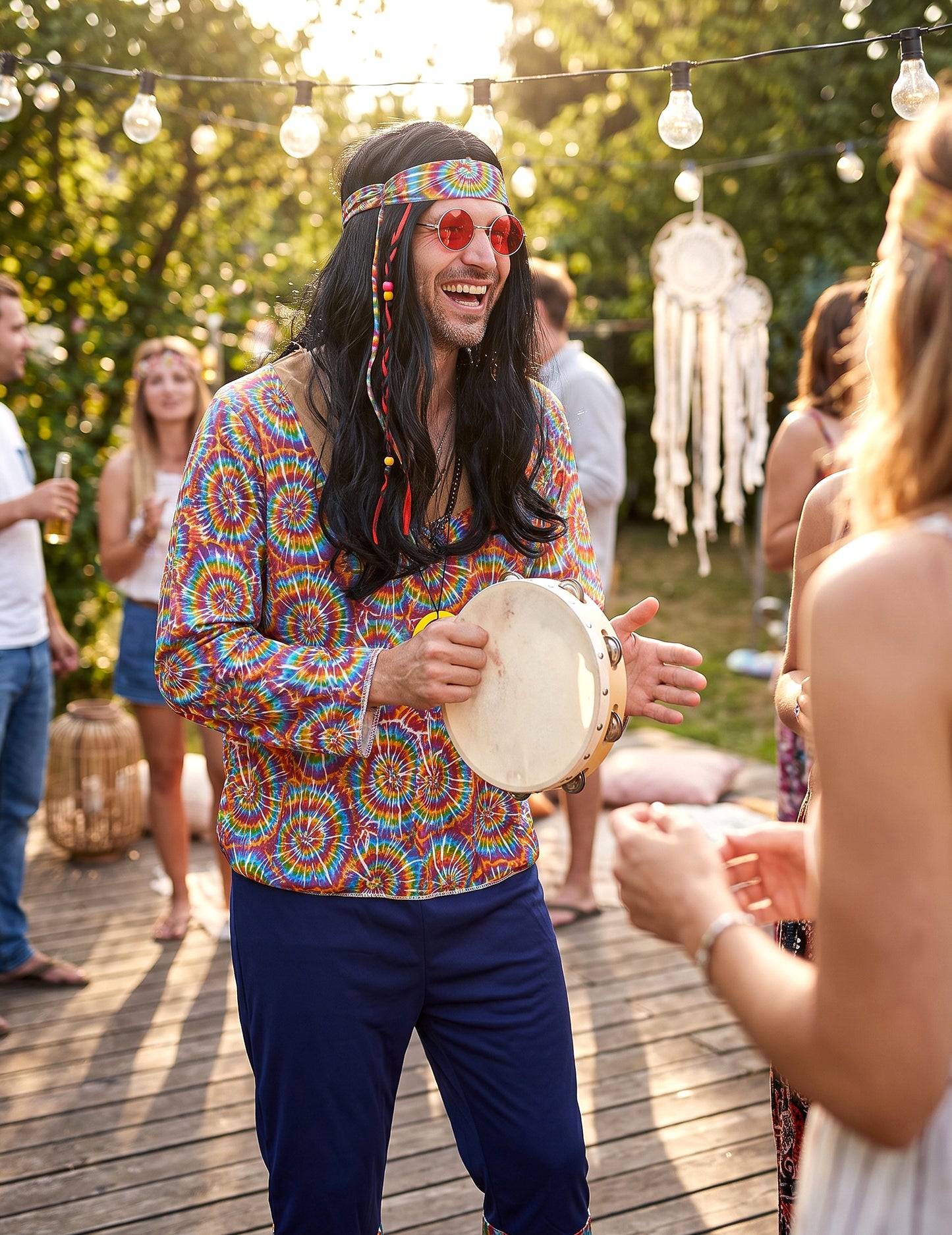 Retro Hippie Kostüm für Herren