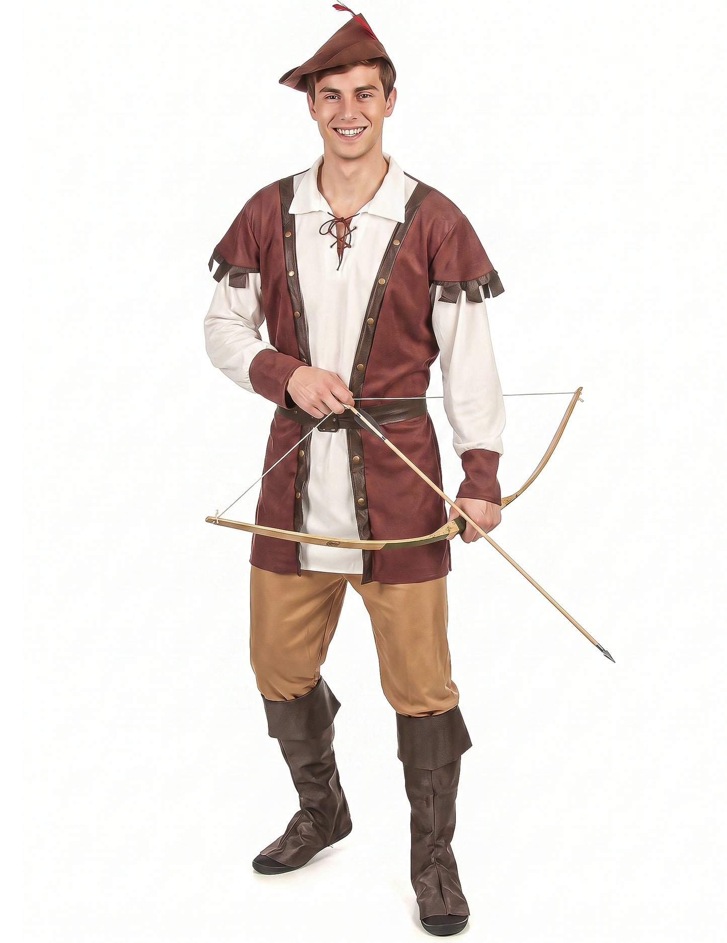 Mittelalterliches Waldmann-Kostüm für Herren