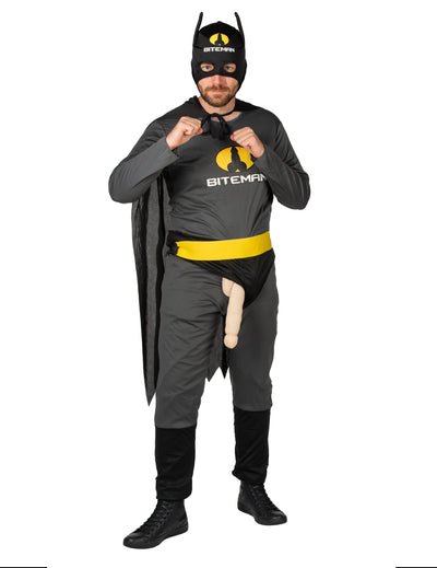 Humorvolles Biteman Kostüm Schwarz