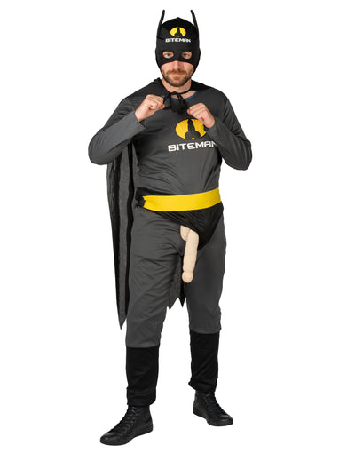 Humorvolles Biteman Kostüm Schwarz