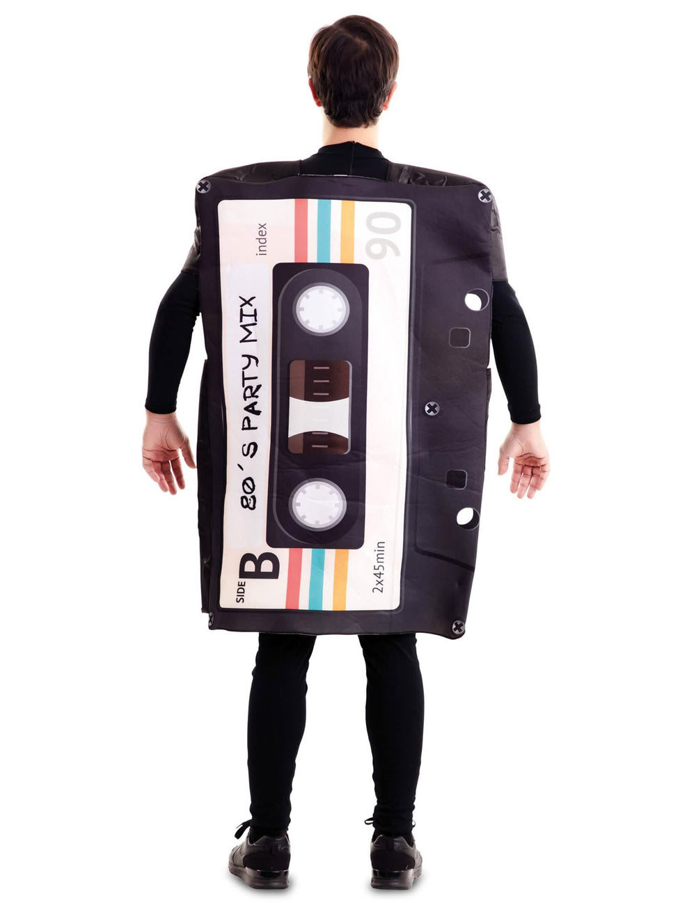 Vue de dos du déguisement humoristique cassette audio