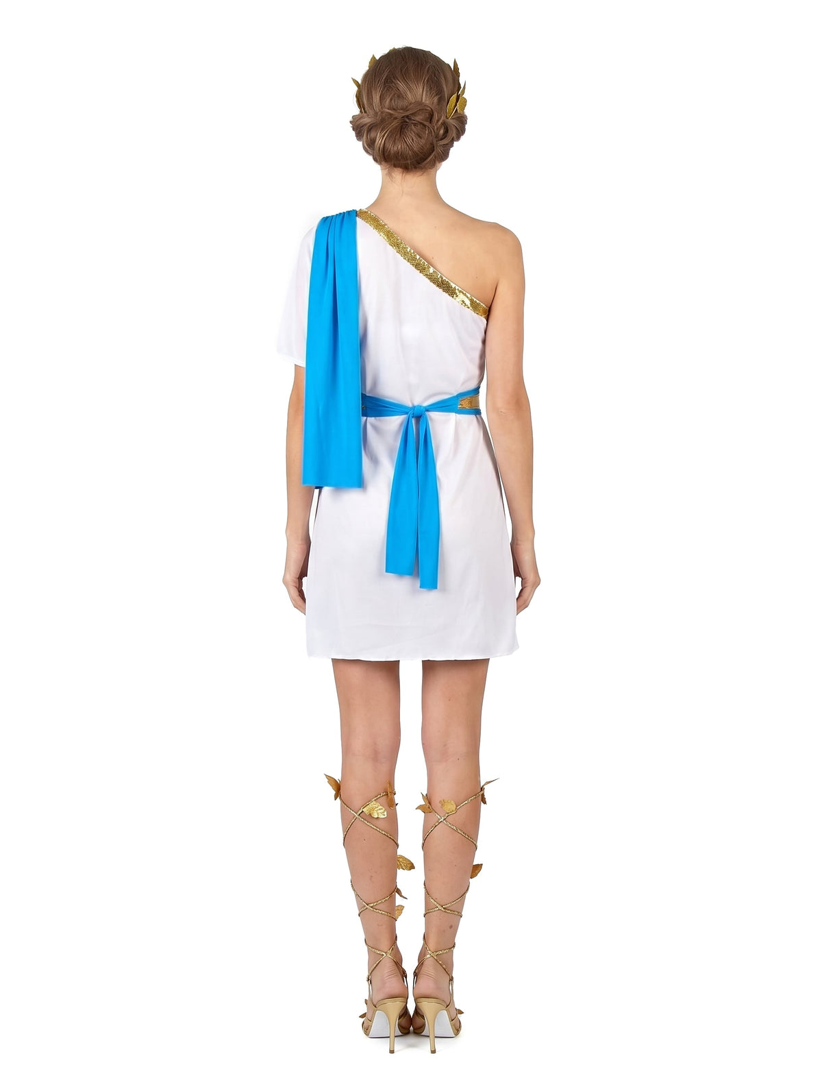 Griechische Kaiserin Kostüm für Damen weiss-goldfarben-blau