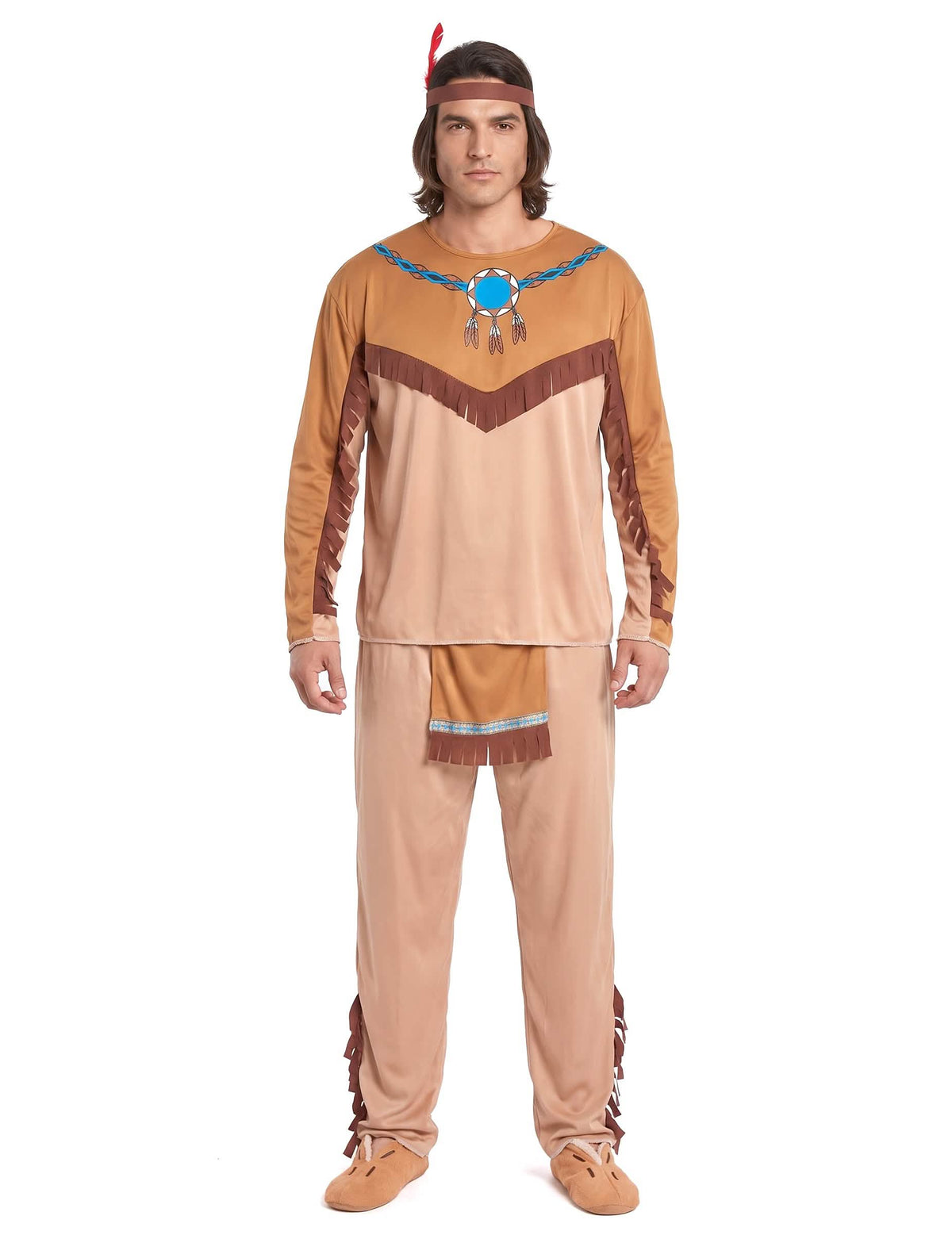 Männer-Indianerkostüm für Fasching bunt
