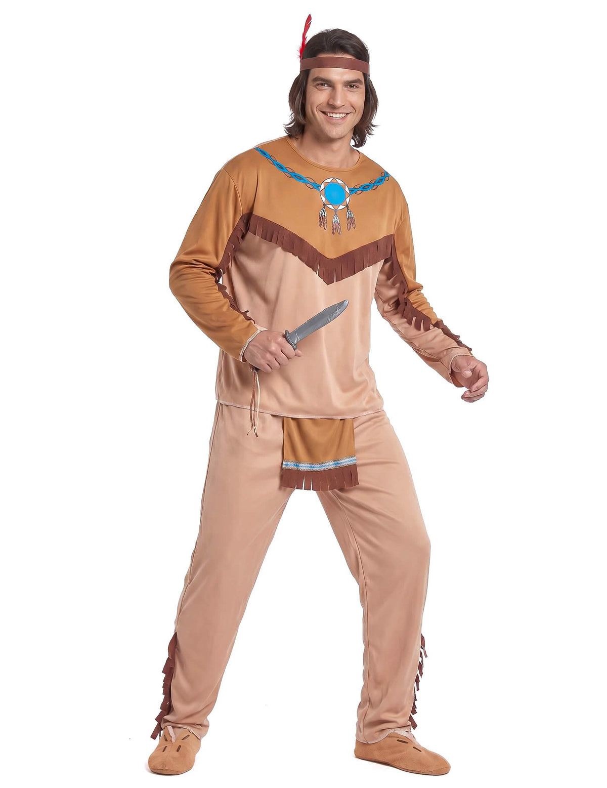 Männer-Indianerkostüm für Fasching bunt