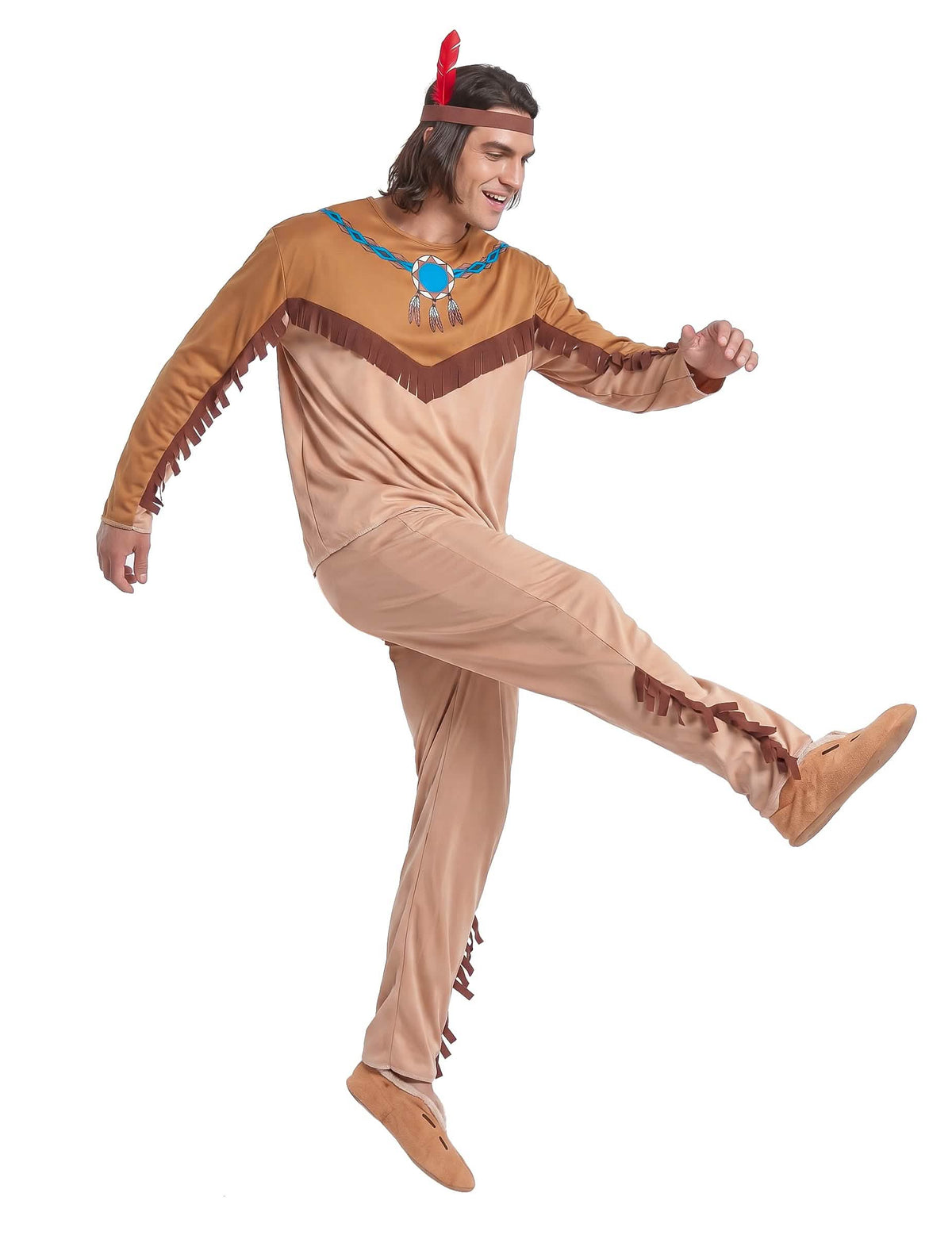 Männer-Indianerkostüm für Fasching bunt