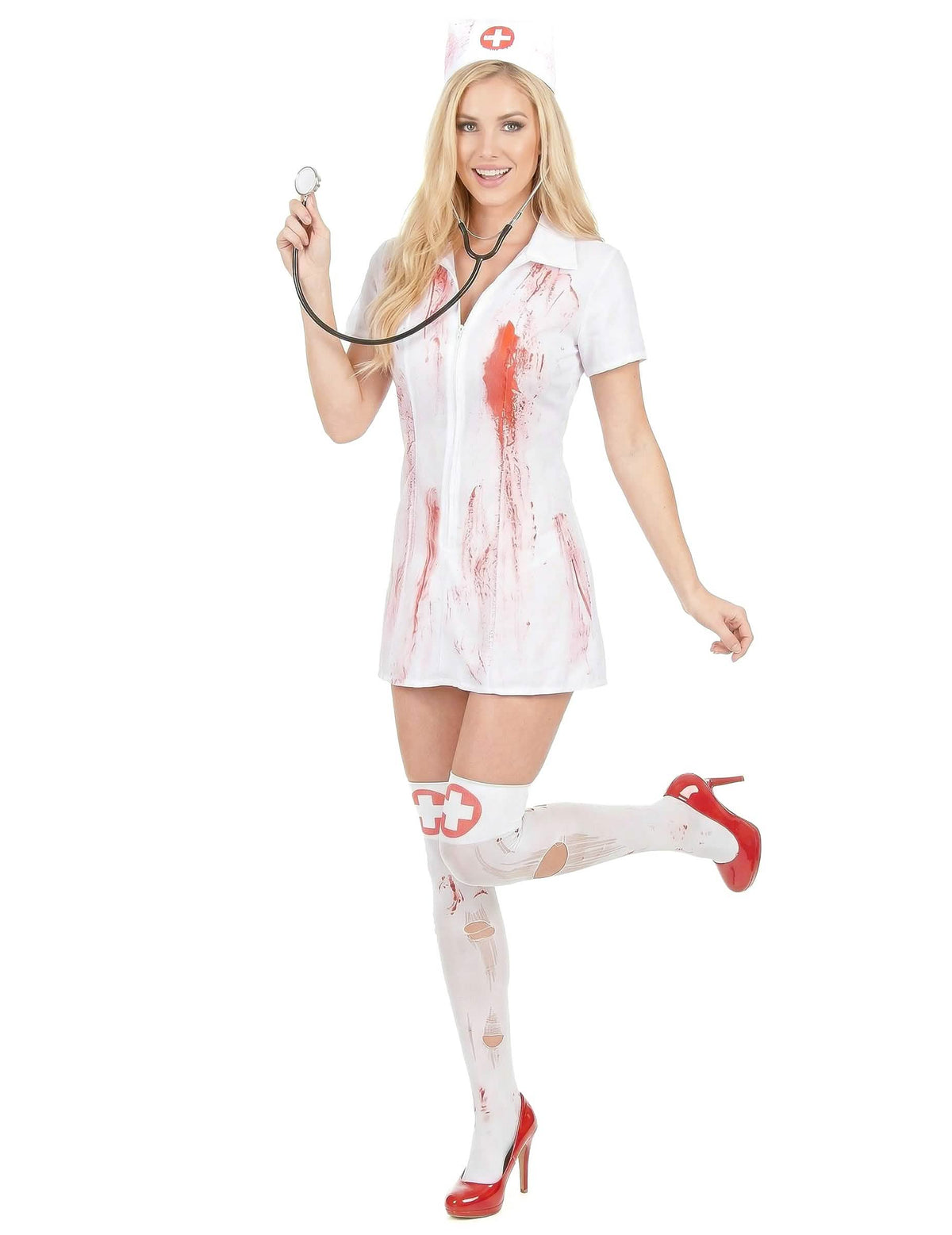 Blutiges Krankenschwestern Halloween Kostüm für Damen