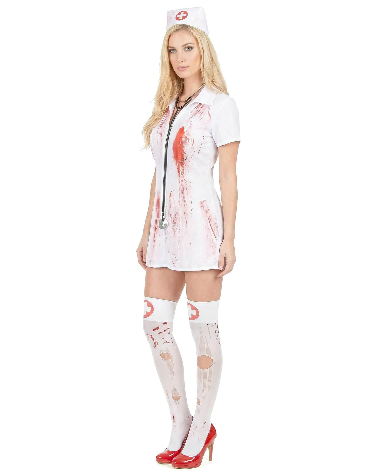 Blutiges Krankenschwestern Halloween Kostüm für Damen