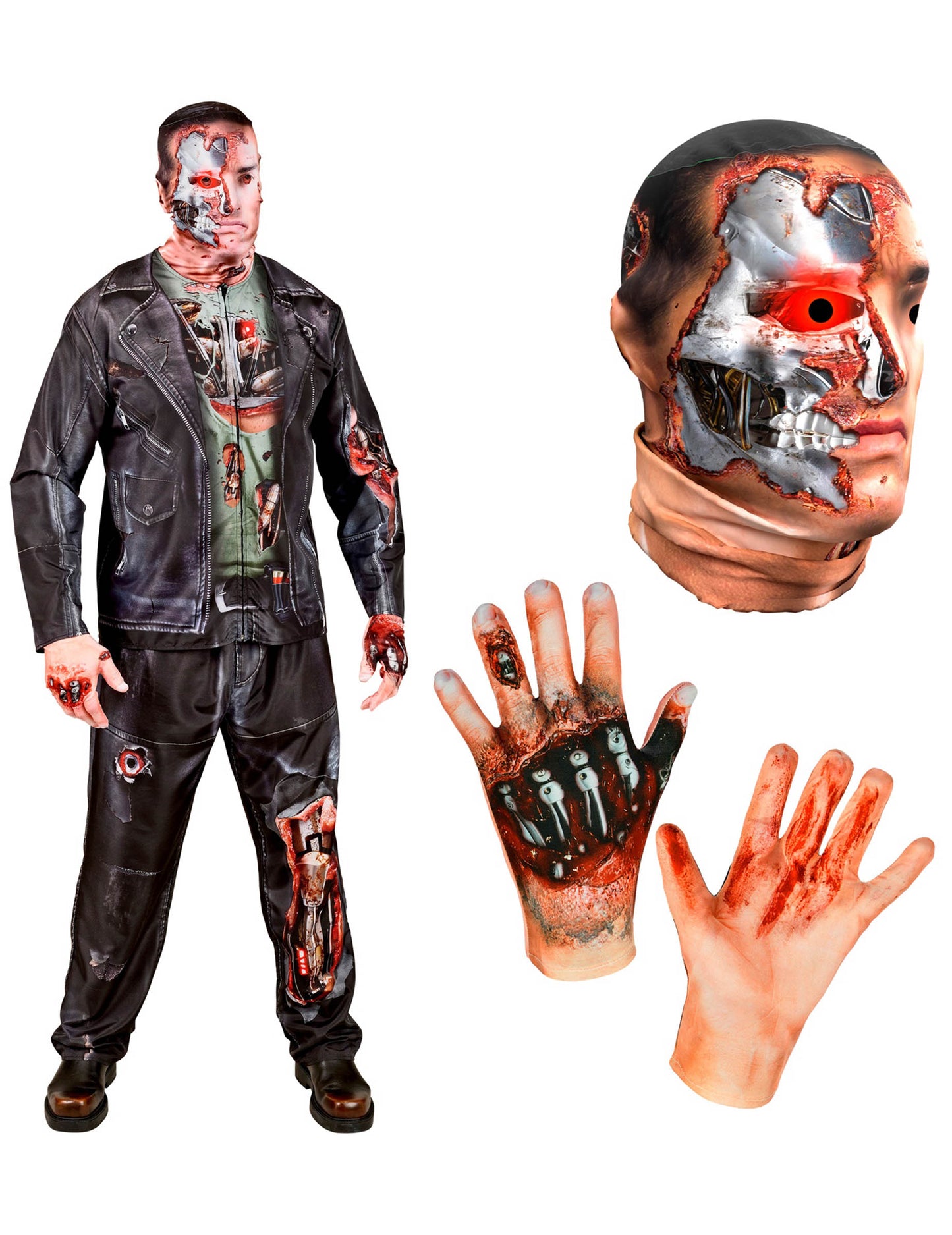 Cyborg Ganzkörperkostüm für Erwachsene