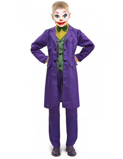 Lizenziertes Joker™-Kostüm für Jungen Superschurke violett-grün-gelb