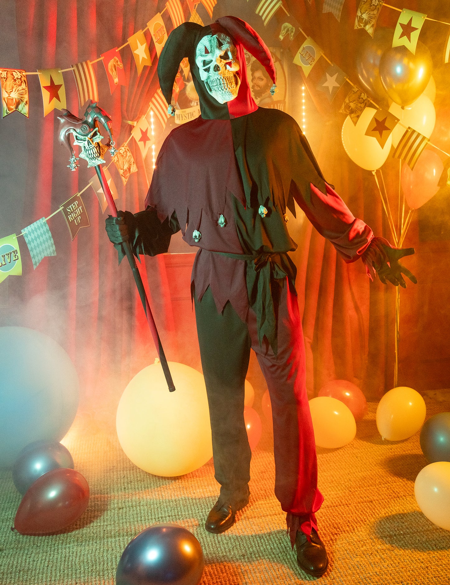 Kostüm verrückter Joker für Männer