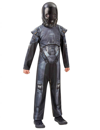 K-2SO-Star-Wars-Rogue-One-Kostüm für Kinder in Schwarz und Grau mit Maske