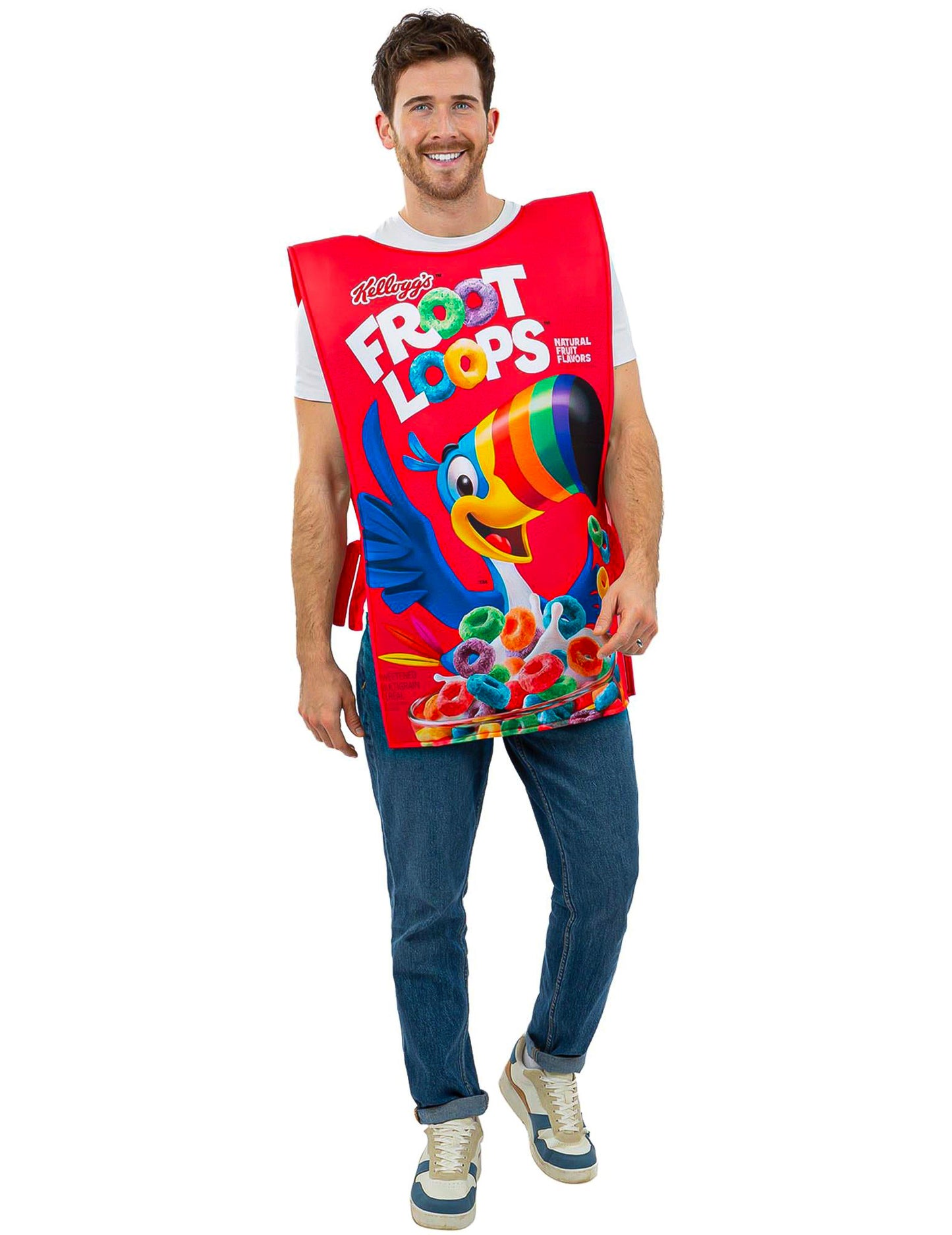 Kellogg'sâ„¢ Froot Loops Verkleidung als MÃ¼slischachtel