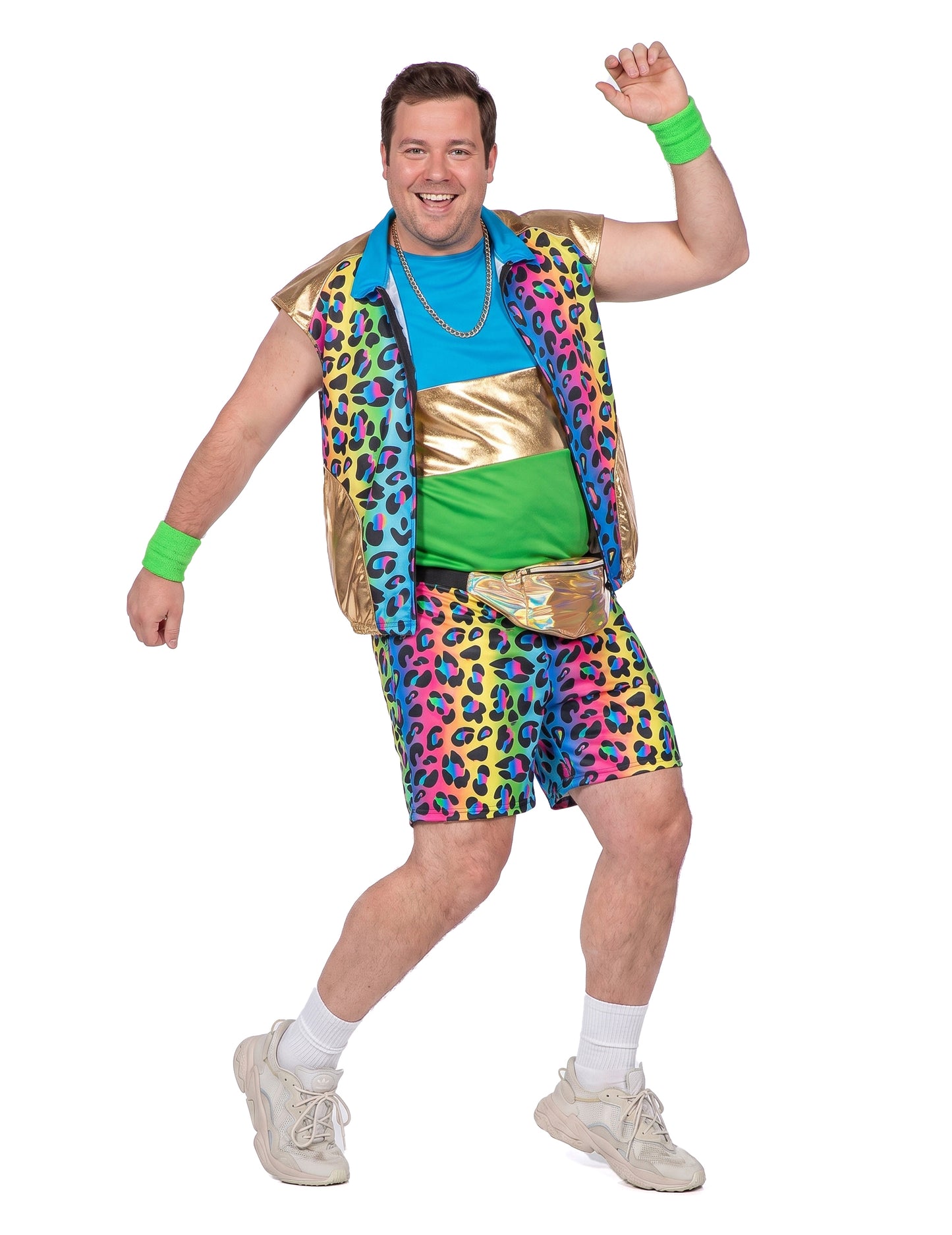 Déguisement kitsch panthère multicolore homme