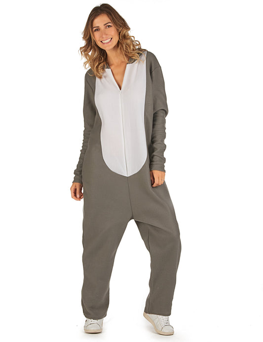 Vorderansicht des Koala-Kostüms für Damen