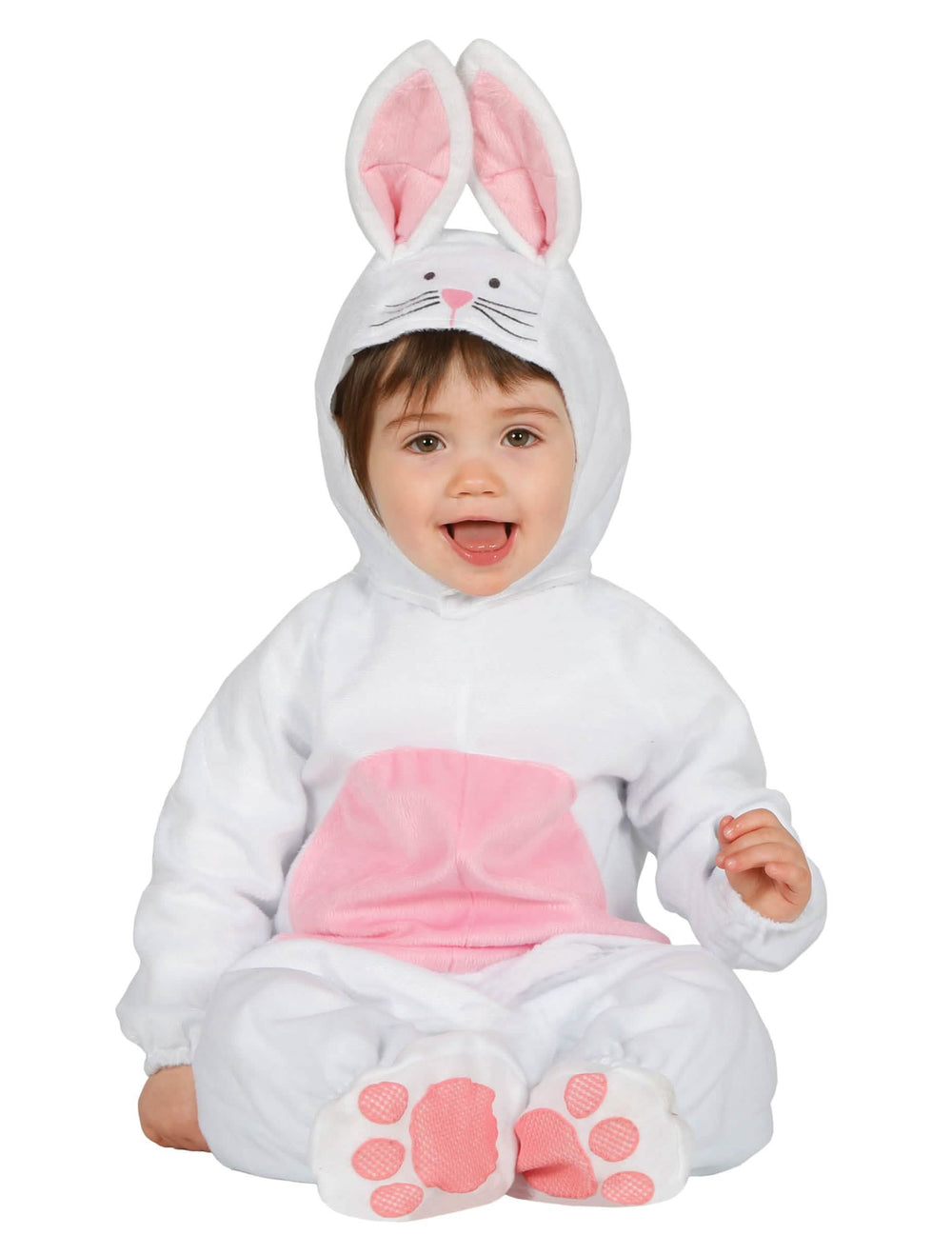 Verkleidung Hase für Baby Weiß und Rosa, Pink