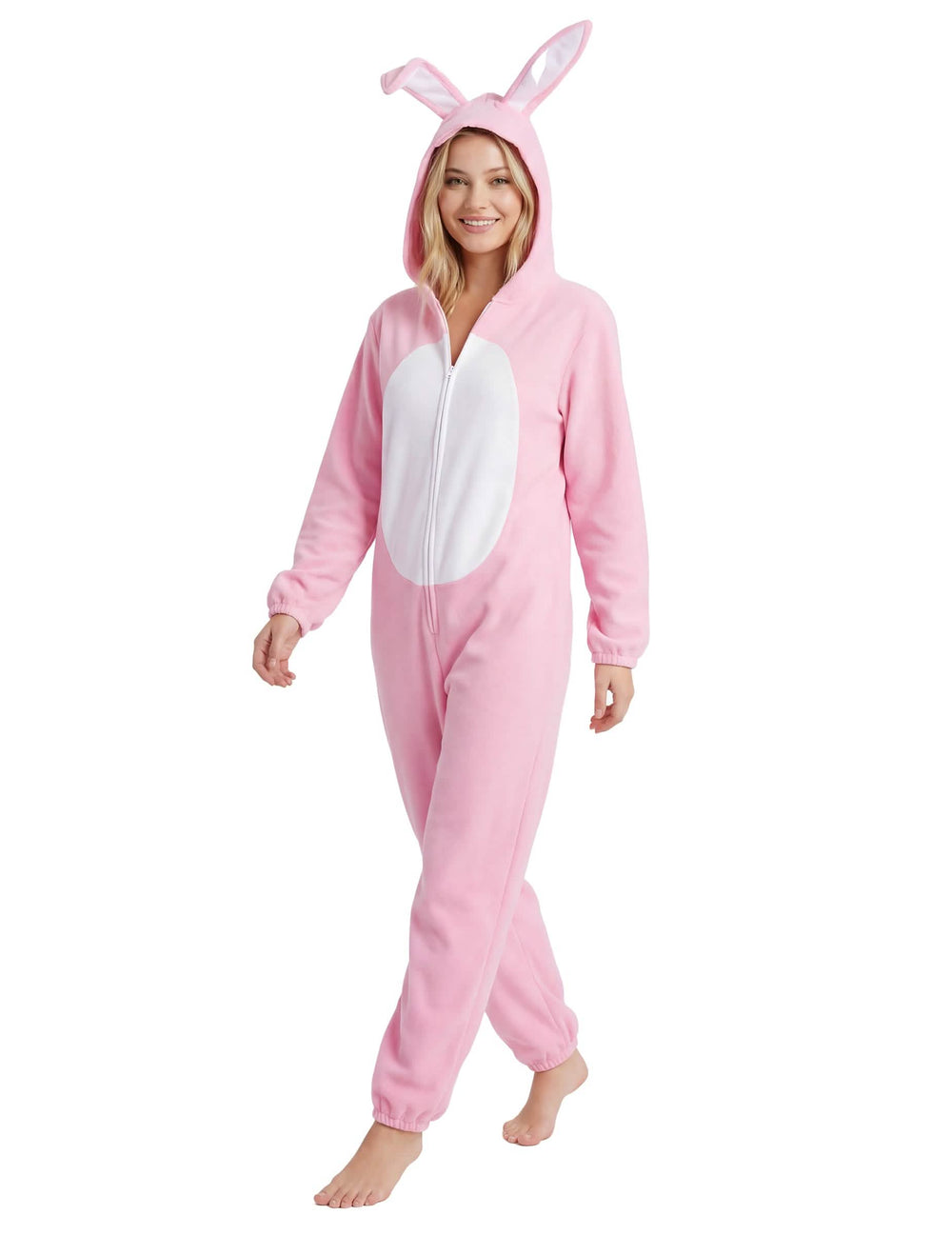 Dreiviertelansicht des Hase-Kostüms für Damen