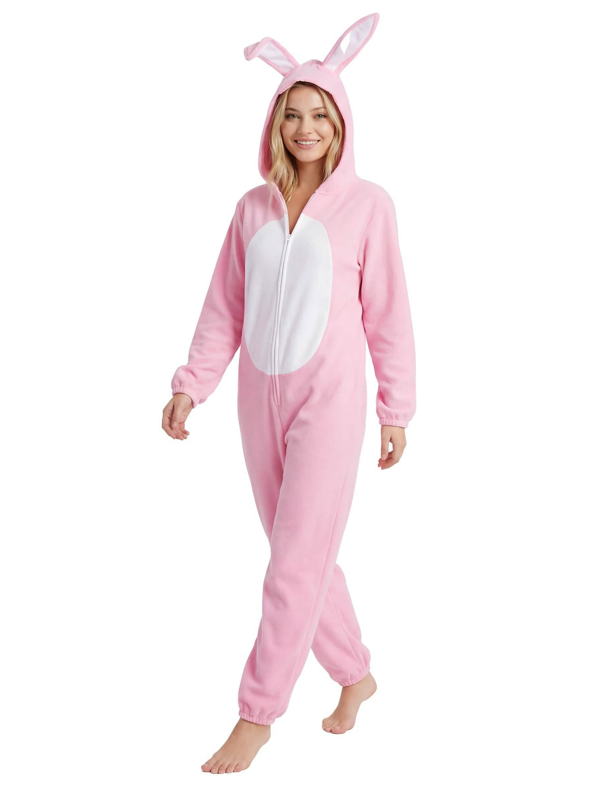Dreiviertelansicht des Hase-Kostüms für Damen