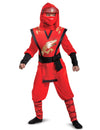 Déguisement Kai Ninjago LEGO pour enfant rouge et doré avec masque