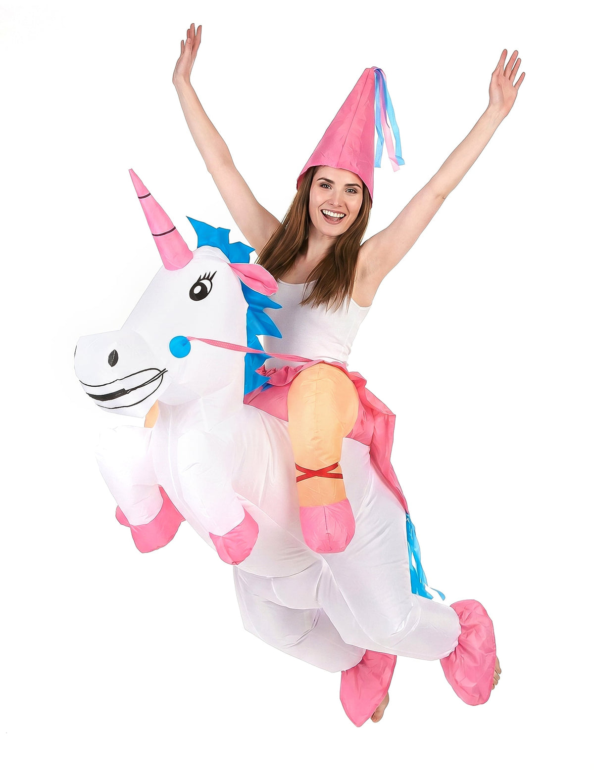 Kostüm aufblasbares Einhorn für Erwachsene