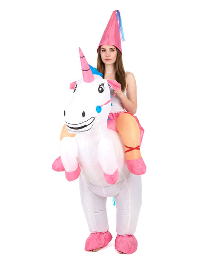 Kostüm aufblasbares Einhorn für Erwachsene