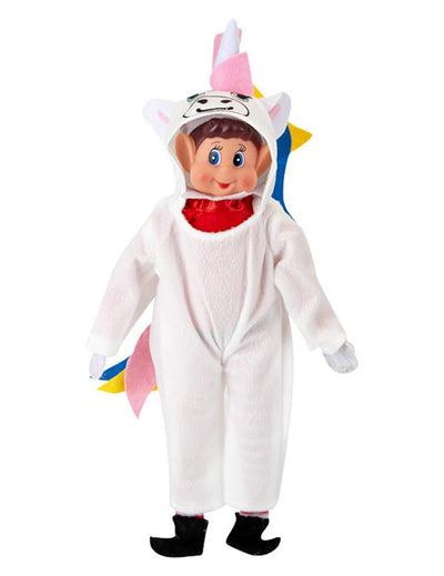 Einhornkostüm für Puppe Schelmische Kobolde Weiß mit Rosa, Pinkem Horn