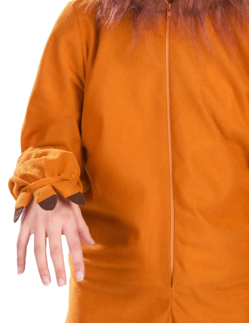 Détail des griffes au niveau du poignet du déguisement de lion effet polaire pour enfant