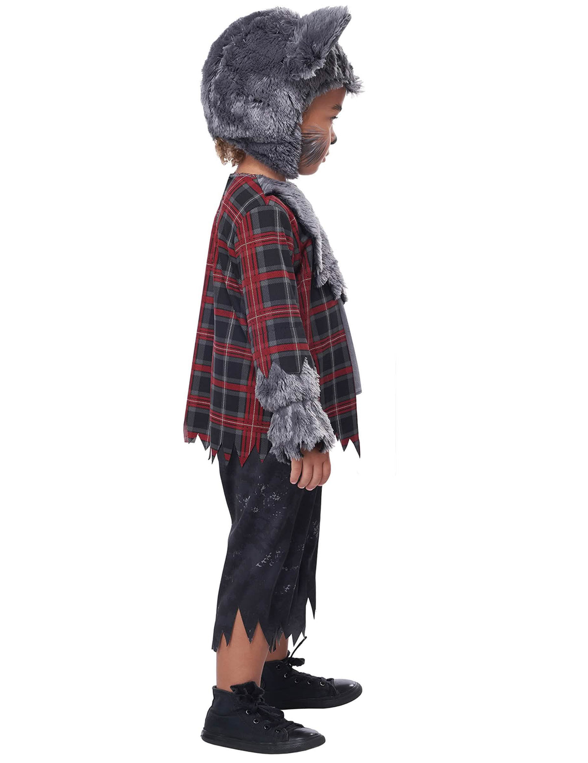 Seitenansicht des luxuriösen Werwolf-Kostüms für Jungen