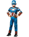 Déguisement luxe Captain America série animée pour garçon bleu et rouge avec masque