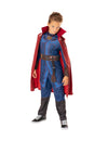 Déguisement luxe Docteur Strange pour enfant bleu et rouge avec cape