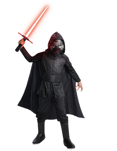 Luxus-Kostüm Kylo Ren Star Wars IX für Kinder, schwarz, mit Maske und Umhang