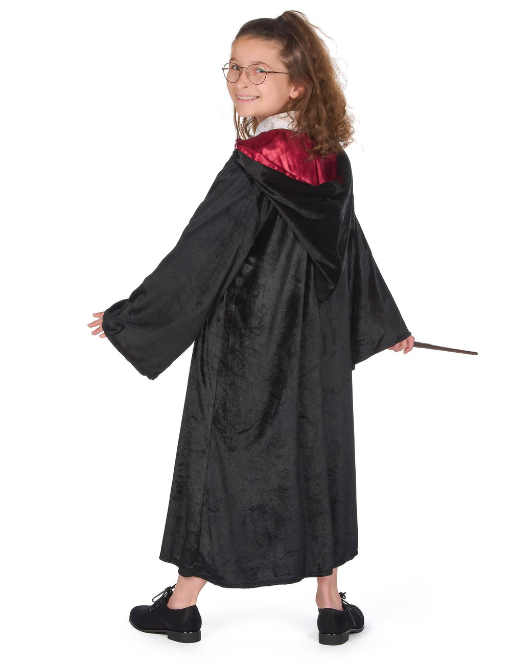 Rückansicht des Luxus-Kostüms Harry Potter-Kleid für Kinder