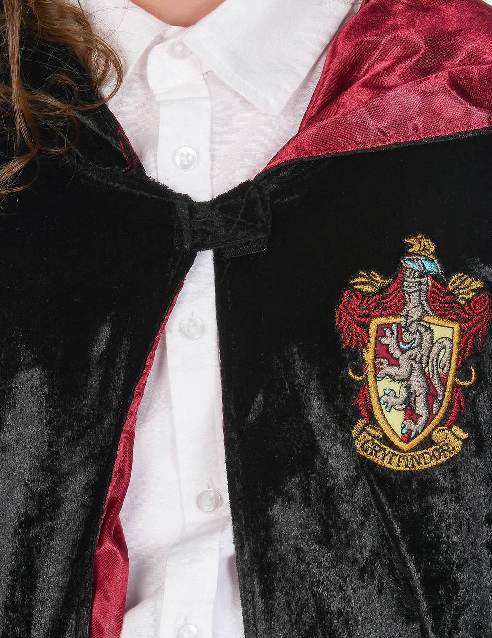 Detail des Gryffindor-Wappens des Luxus-Kostüms Kleid Harry Potter