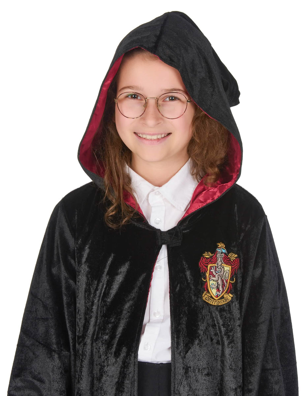 Nahaufnahme der Kapuze des Luxus-Kostümskleids Harry Potter