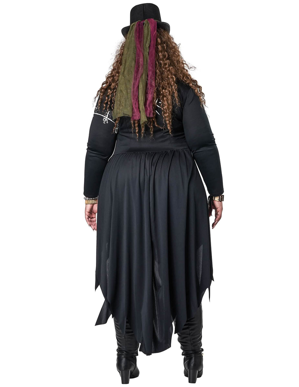 Rückansicht des Voodoo-Luxus-Zauberin-Kostüms
