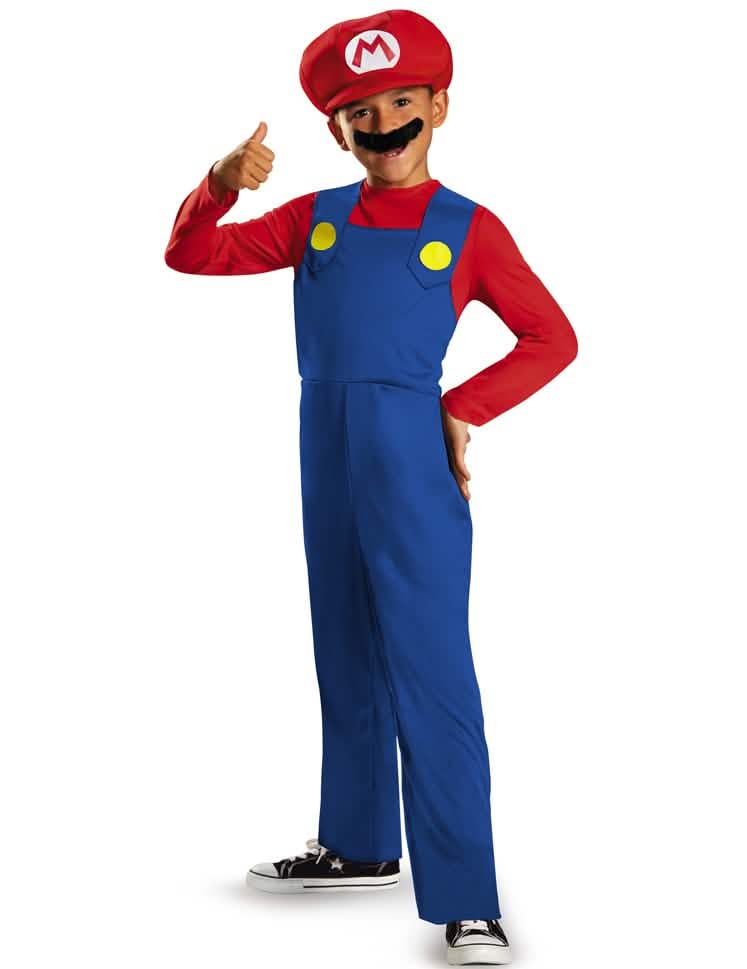 Vue du personnage Mario du déguisement de couple Mario™ et Luigi™